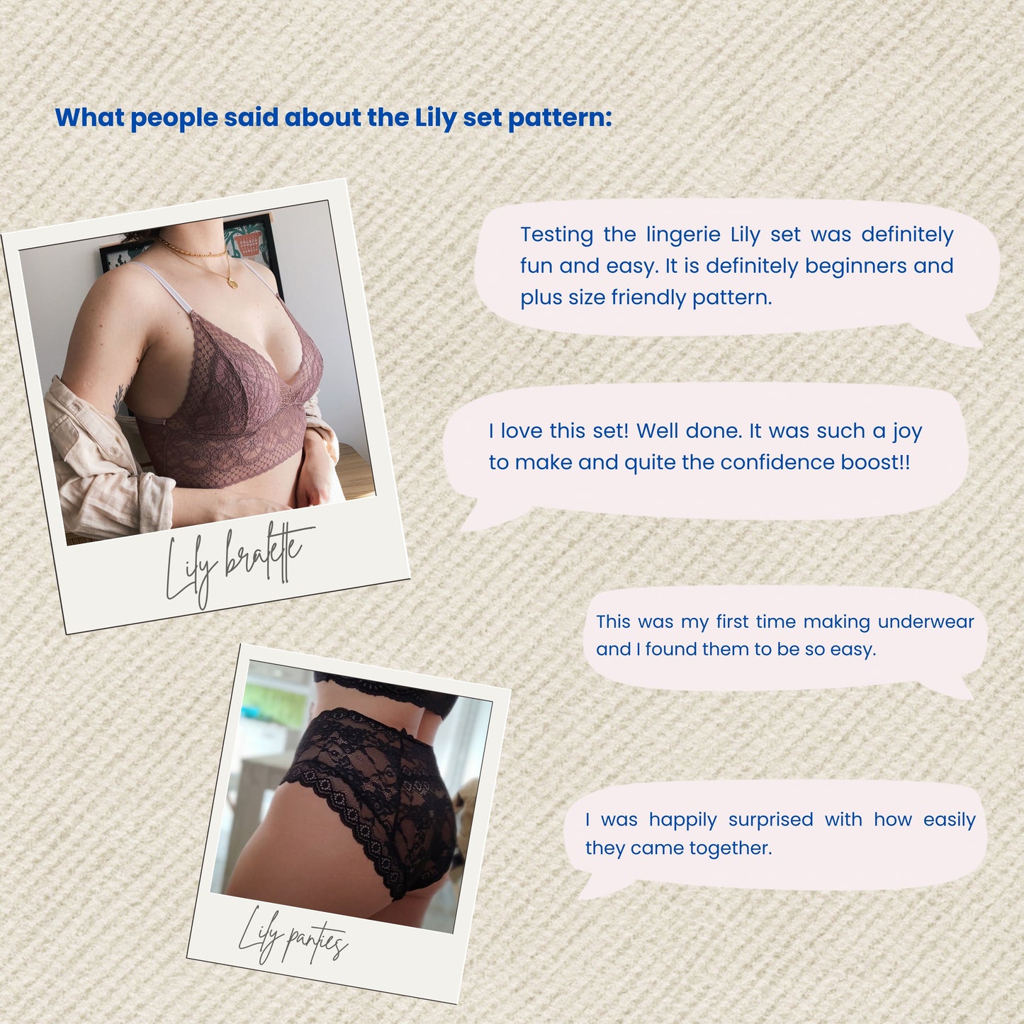 Lily Bralette PDF sewing pattern -  Instant Download