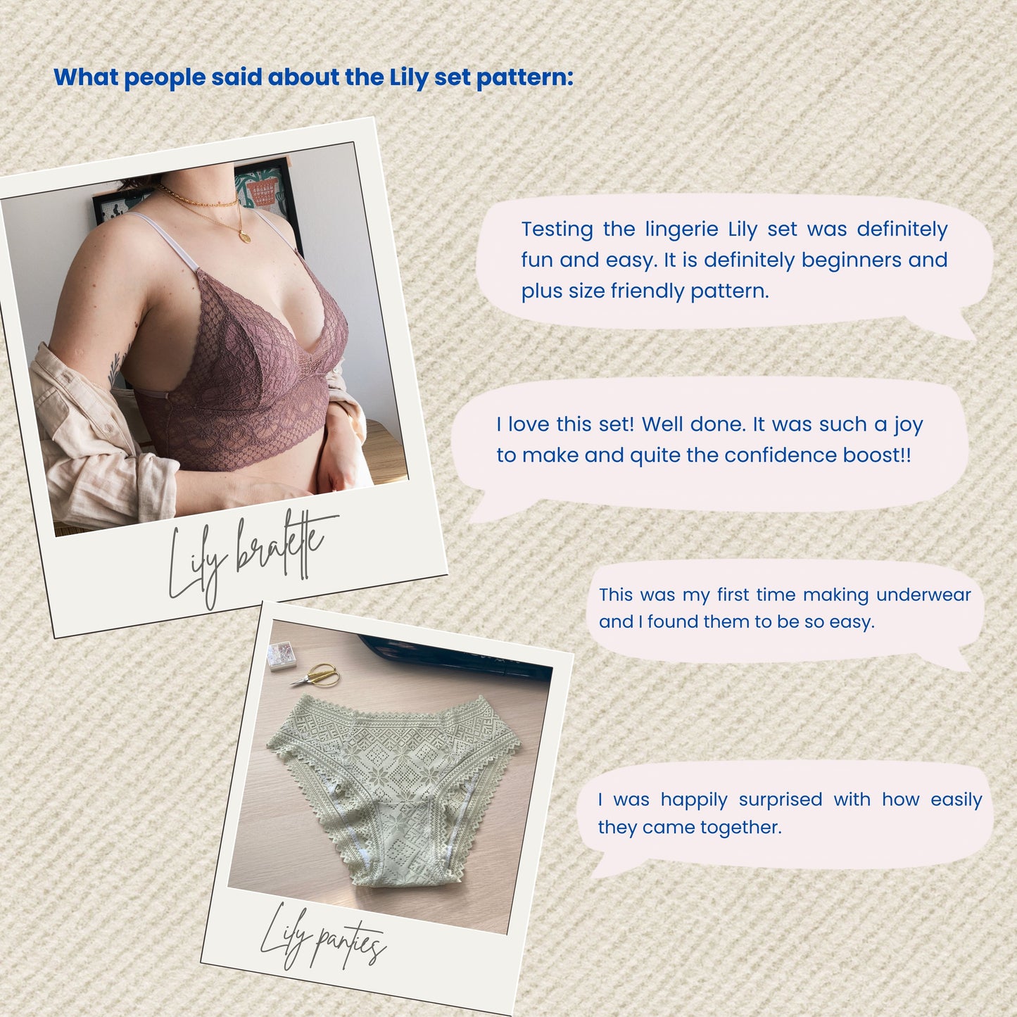 Lily Set PDF sewing pattern -  Instant Download