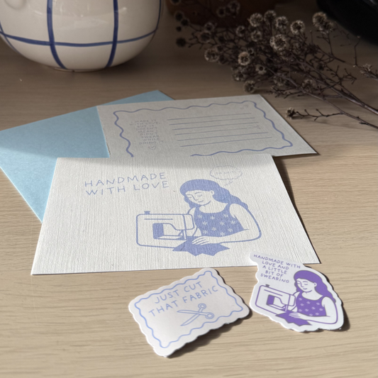 Card + stickers - Handmade with love