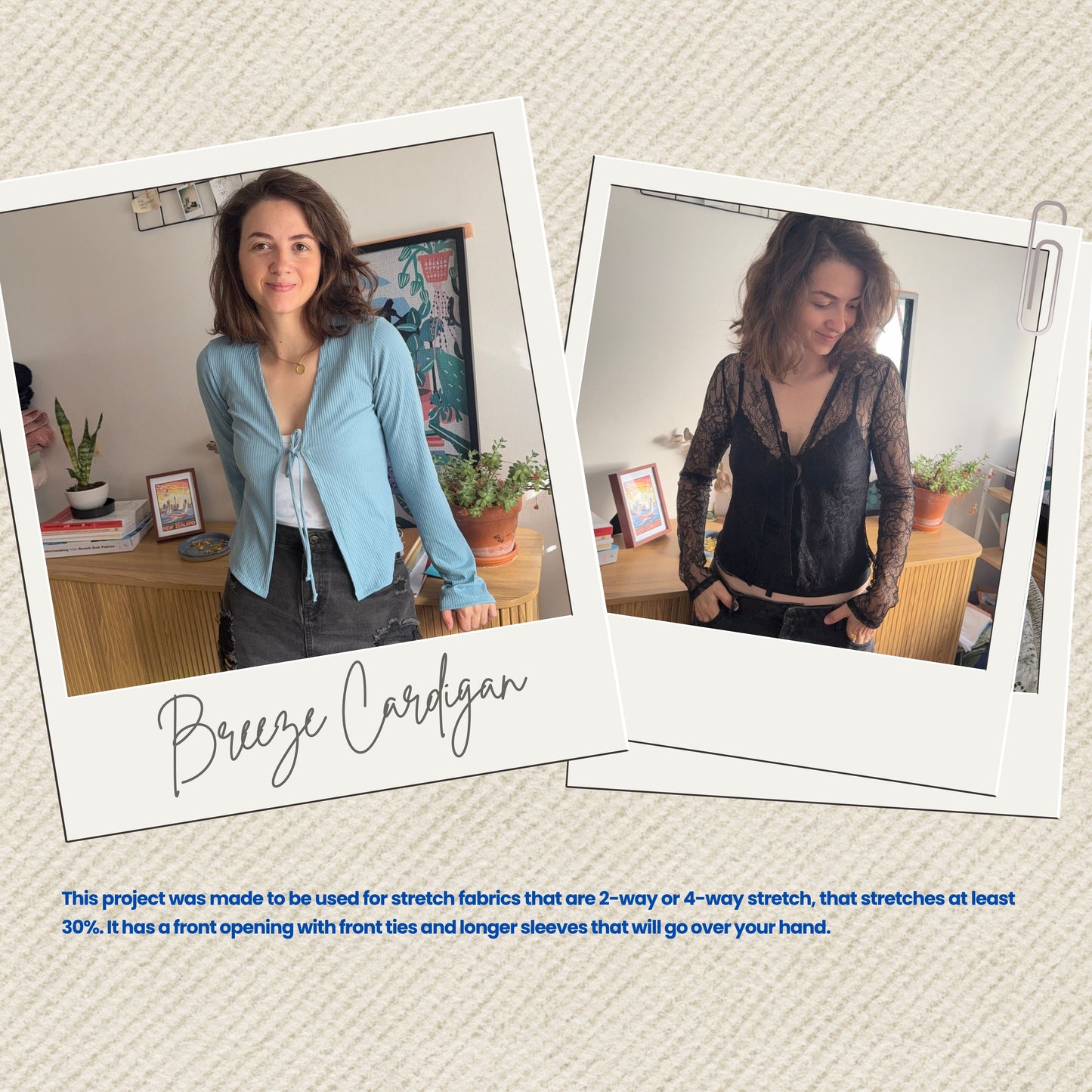 Breeze Cardigan PDF sewing pattern -  Instant Download