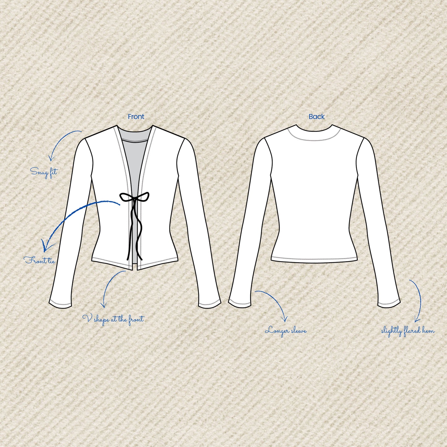 Breeze Cardigan PDF sewing pattern -  Instant Download