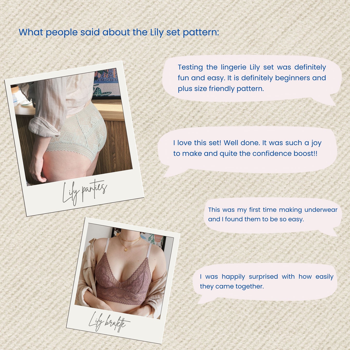 Lily panties PDF sewing pattern -  Instant Download