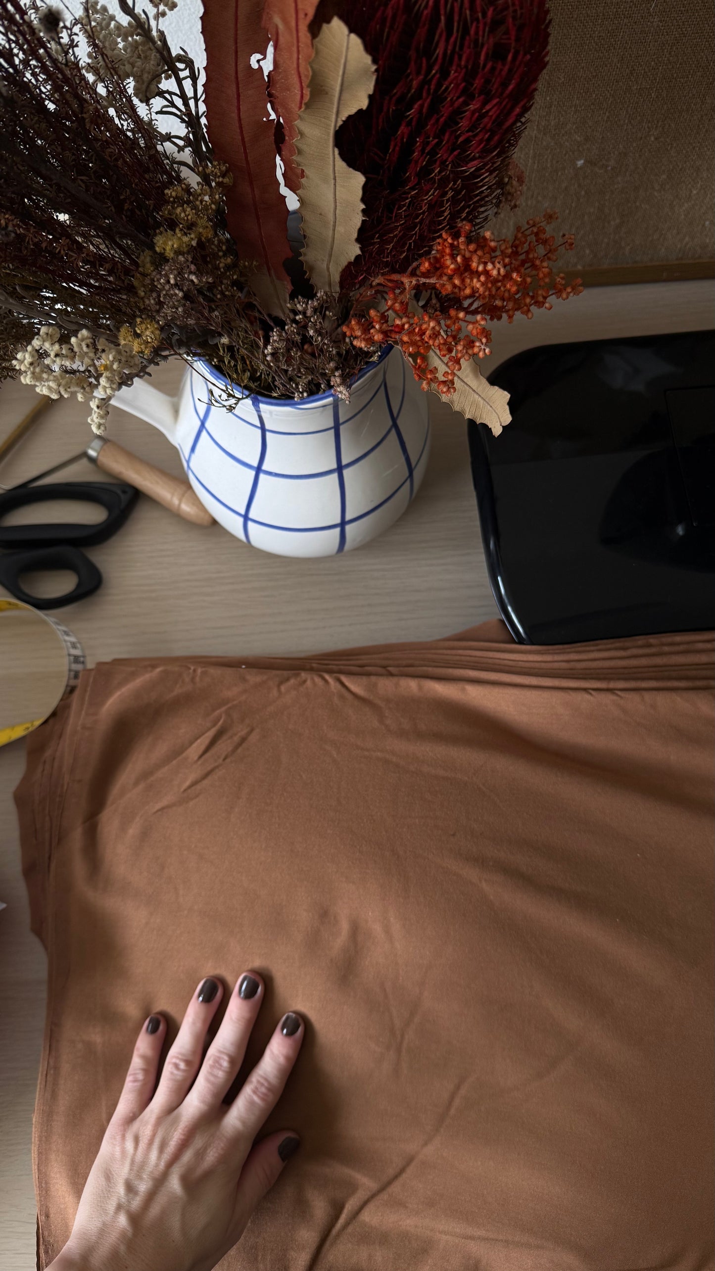 Bamboo Jersey - Tawny -  $18 per meter ($9 per 0.5 meters)