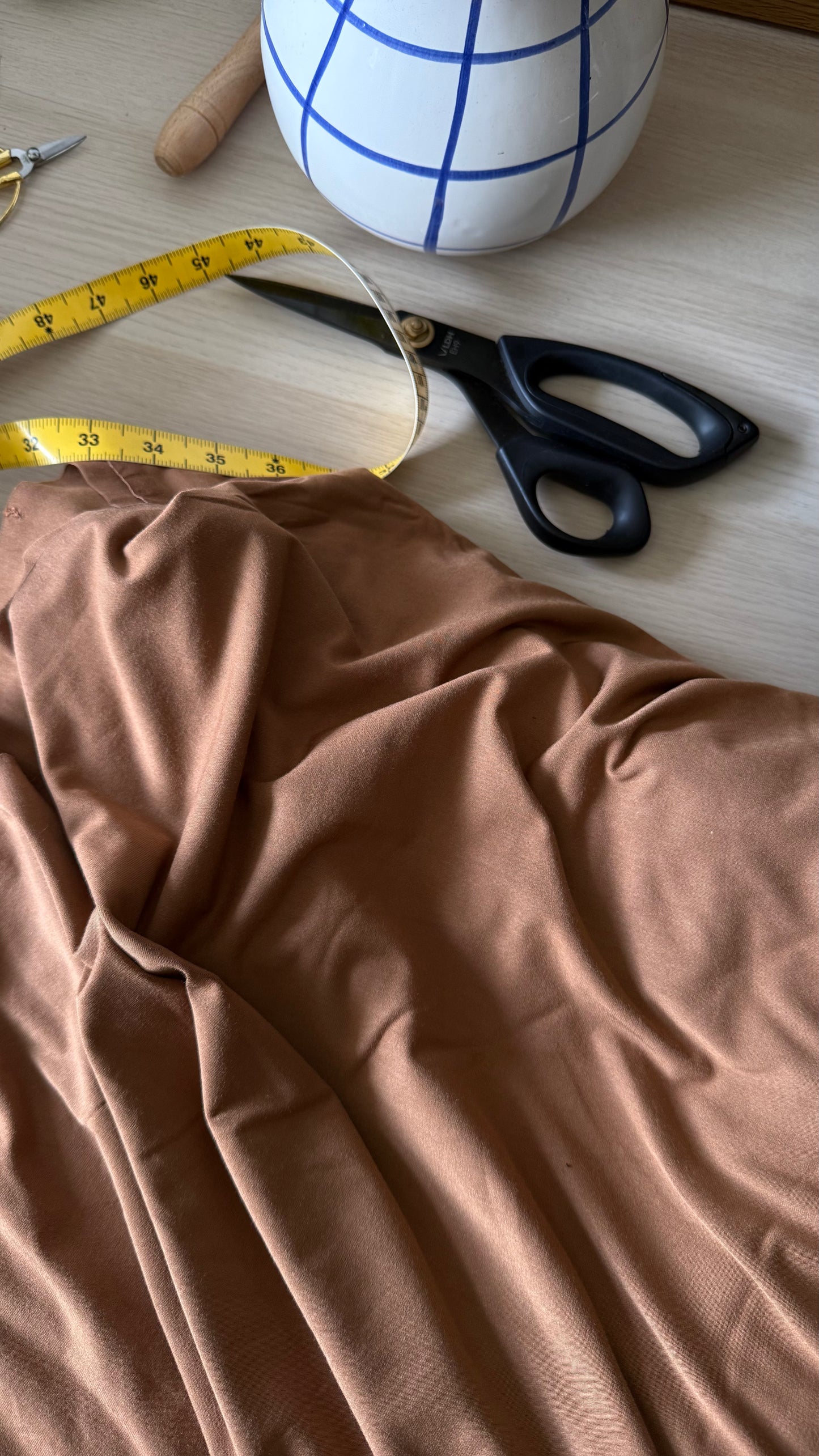 Bamboo Jersey - Tawny -  $18 per meter ($9 per 0.5 meters)