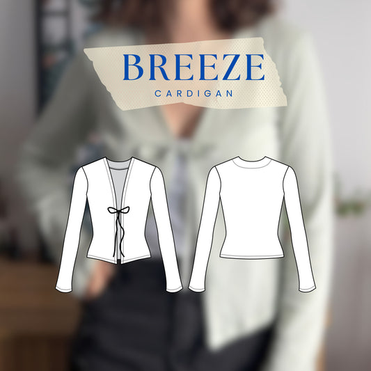 Breeze Cardigan PDF sewing pattern -  Instant Download