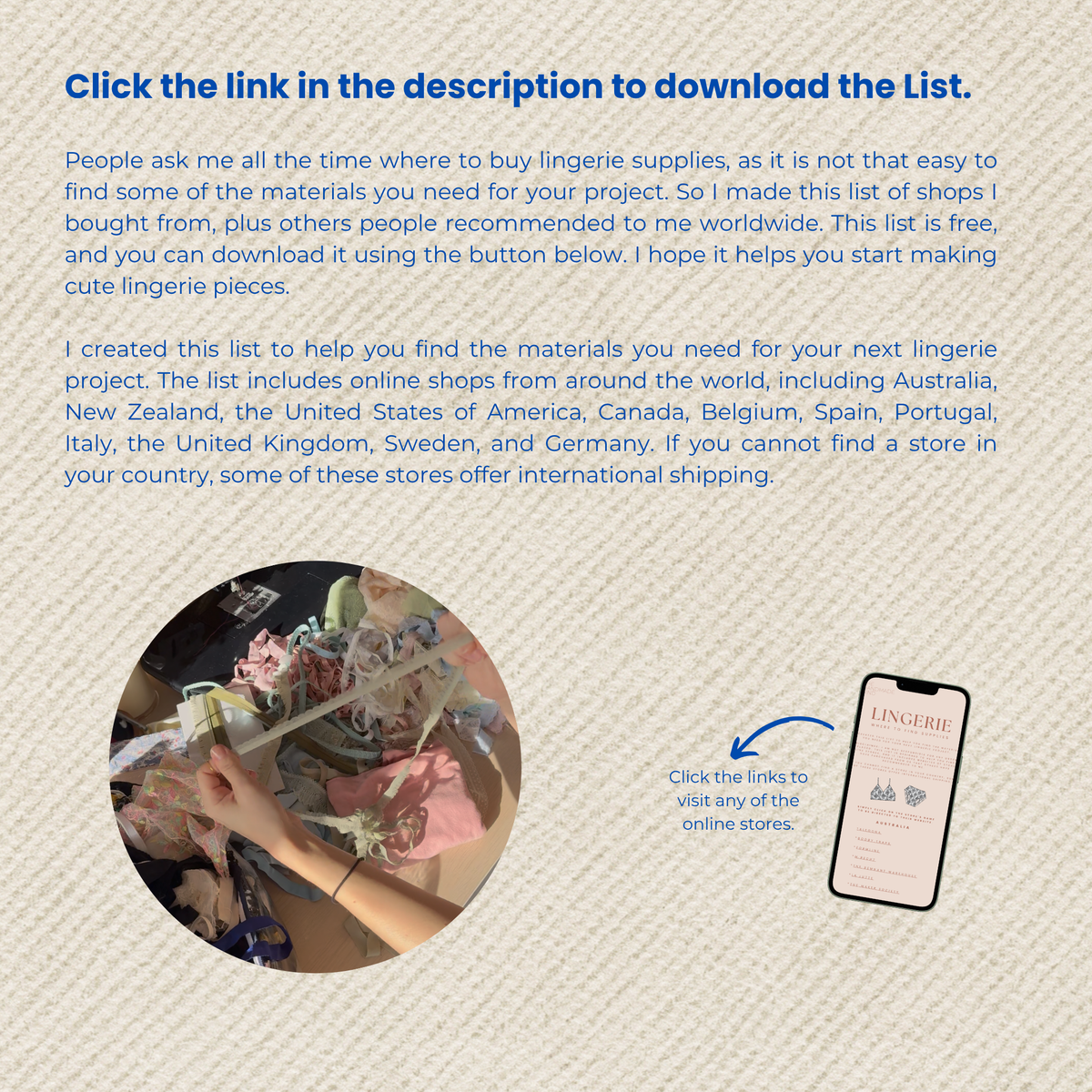 Free list - Where to find lingerie supplies